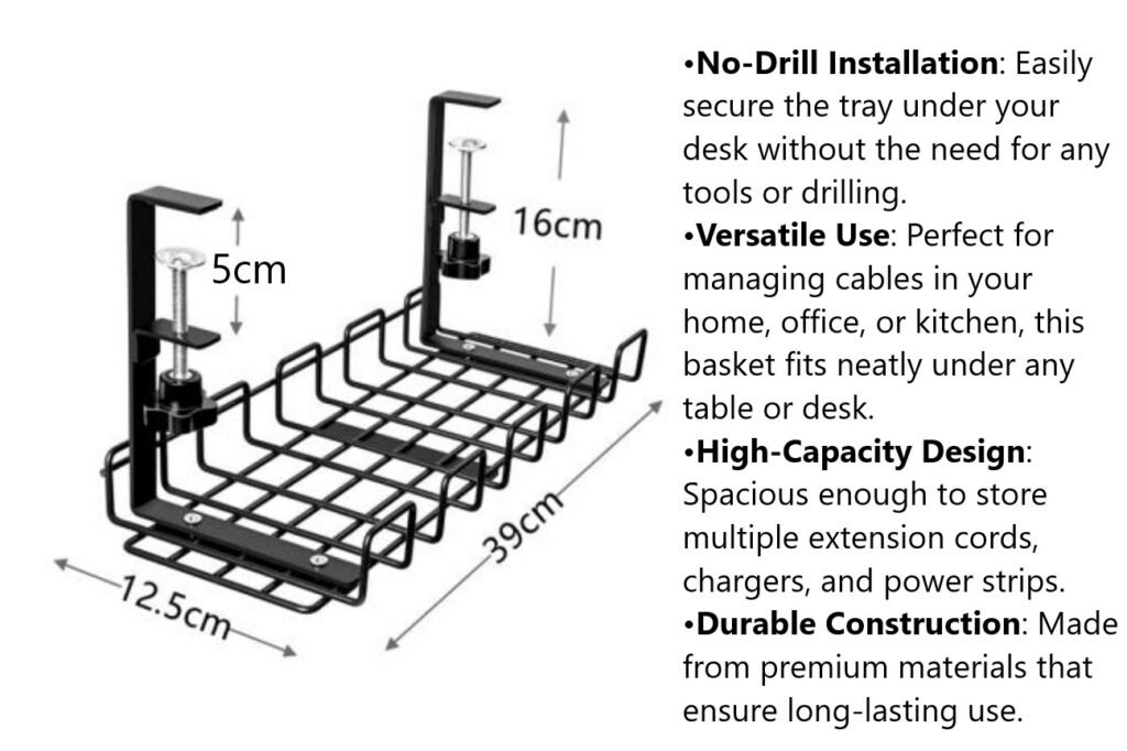 Under Desk Computer Baskets Maximize Your Workspace: The Benefits of an Under Desk Wire Basket - Czyz®